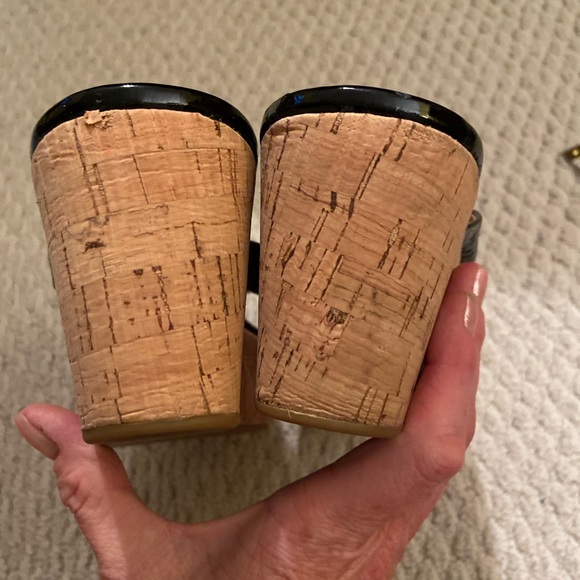 Coach Black Patent Leather Platform Sandals - Picture 5 of 7